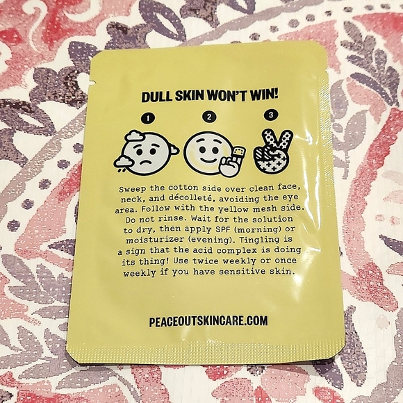 4 NWOT Peace Out Dullness 1 Step Brightening Resurfacing Face Pads Niacinamide - Picture 3 of 3